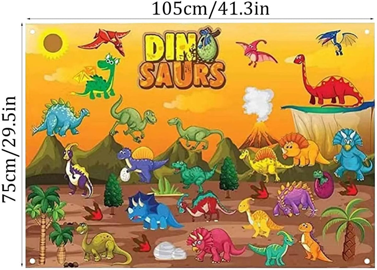 🦕🦖 Kibo Explora™: Dino World – Tablero de Fieltro Montessori