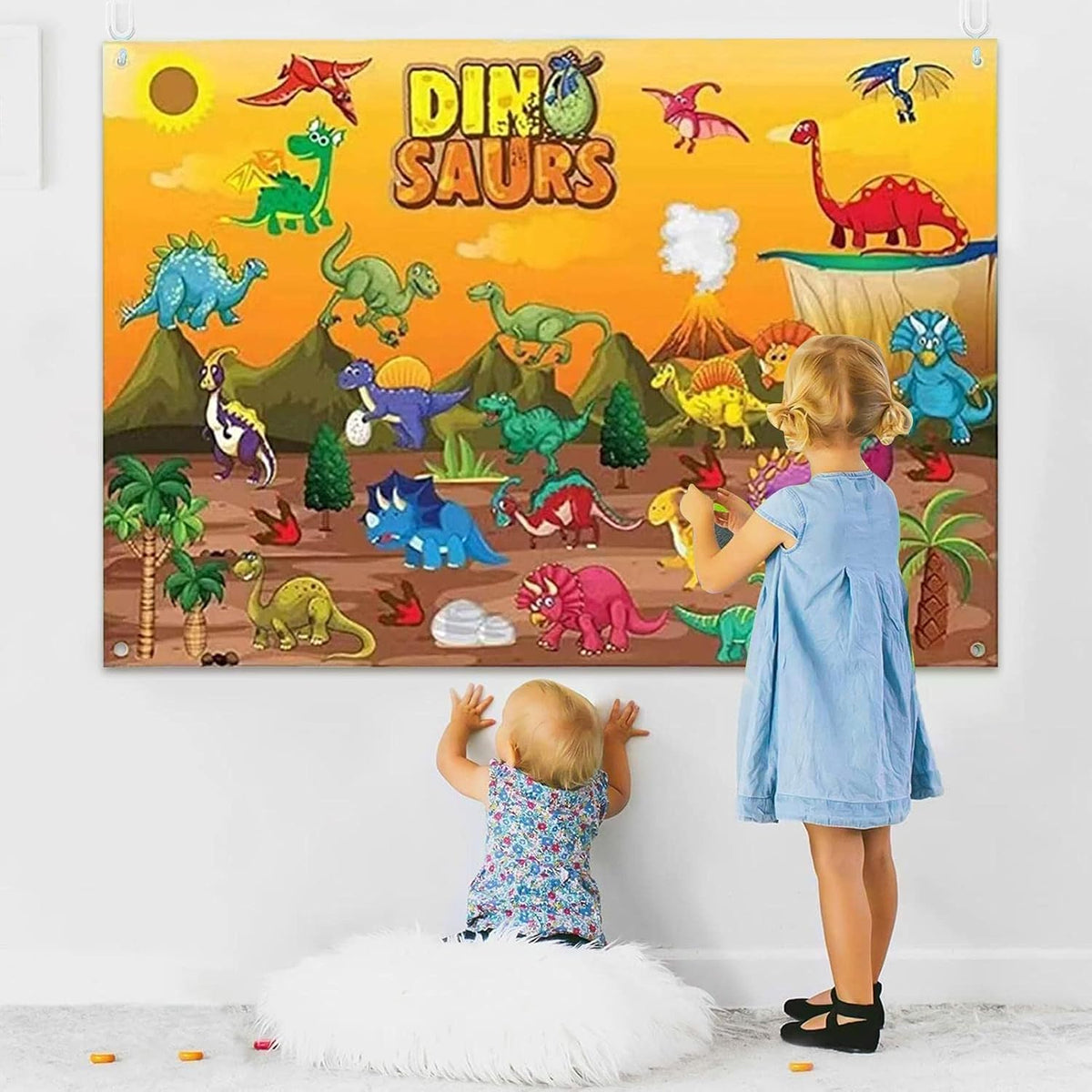 🦕🦖 Kibo Explora™: Dino World – Tablero de Fieltro Montessori