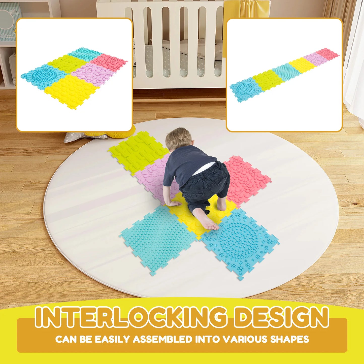 👣 Kibo Sensory Path de Silicón™ | Set de 6 Piezas
