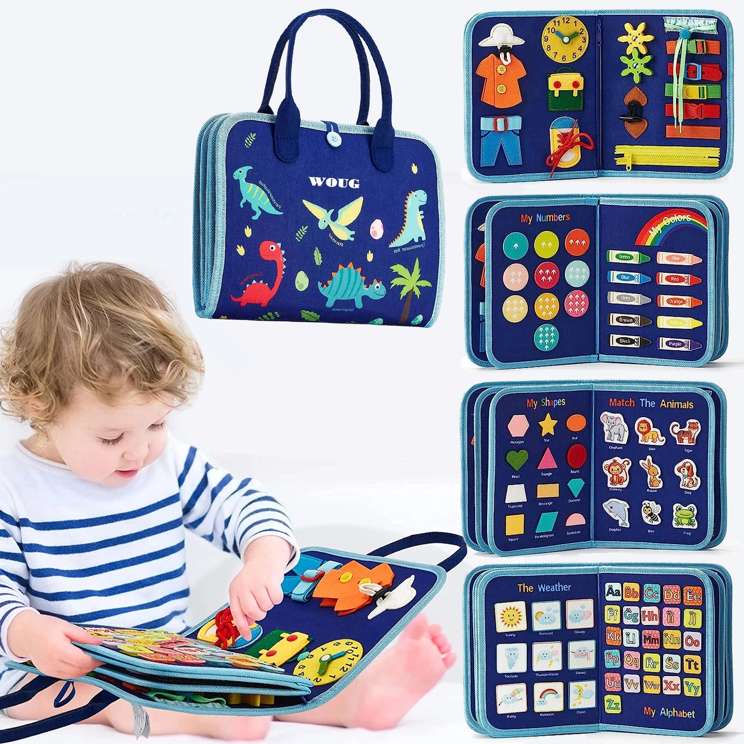 🧳 Kibo Adventure Bag™ – Libro Sensorial para Pequeños Exploradores