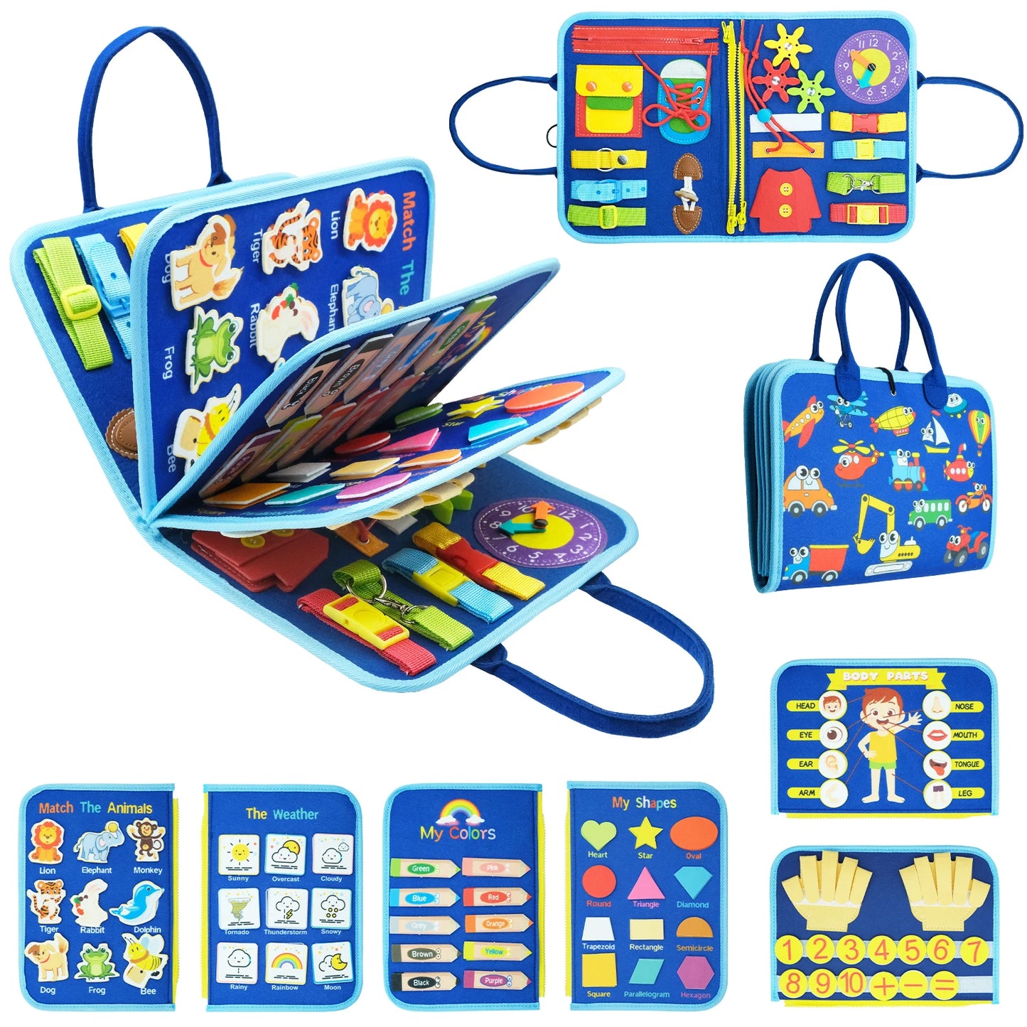 🧳 Kibo Adventure Bag™ – Libro Sensorial para Pequeños Exploradores
