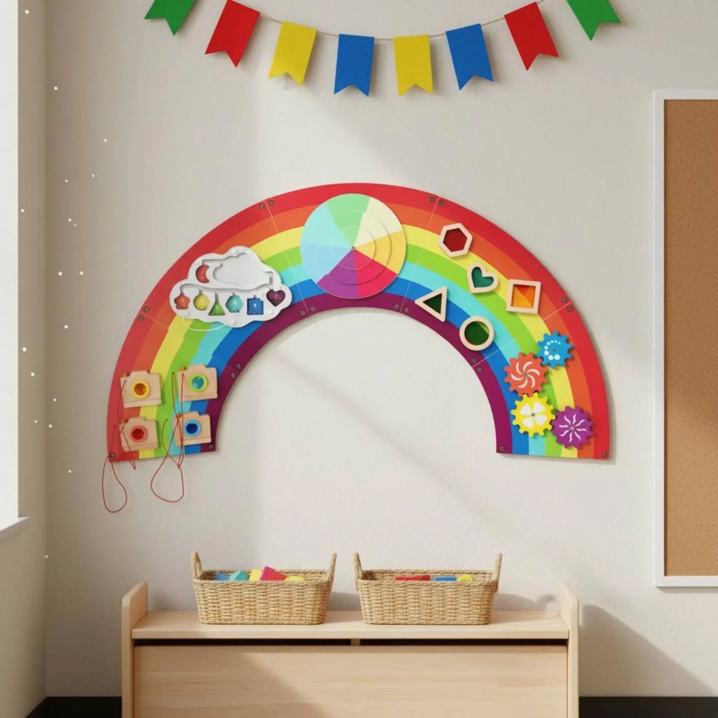 ✨ Kibo Activity Wall™ – Panel Montessori Interactivo de Pared