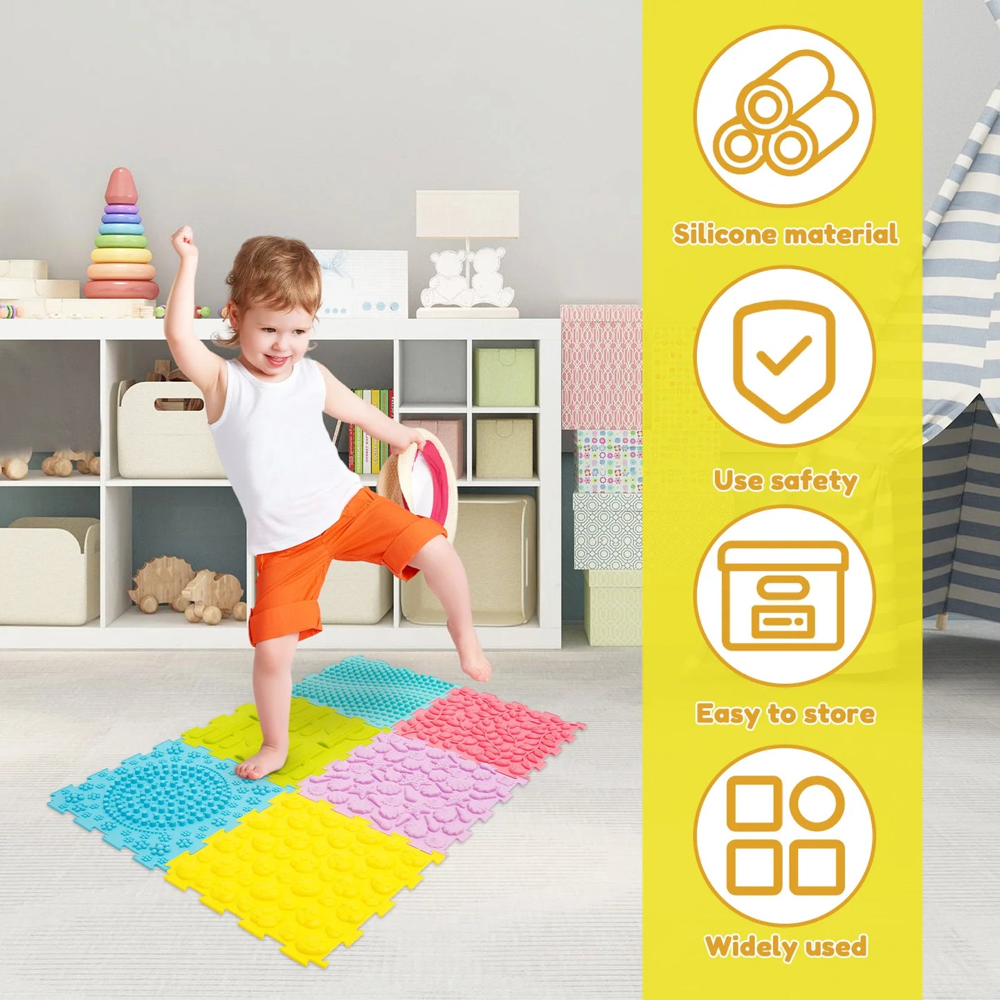 👣 Kibo Sensory Path de Silicón™ | Set de 6 Piezas