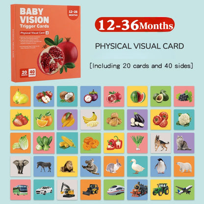🖤🤍 Kibo Baby Vision™ – Tarjetas Montessori para Estimulación Visual 👶✨