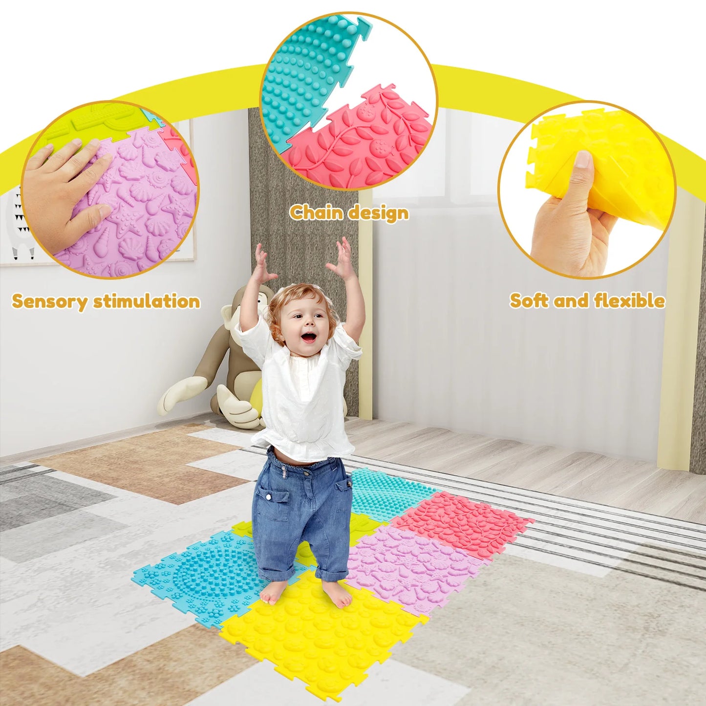 👣 Kibo Sensory Path de Silicón™ | Set de 6 Piezas