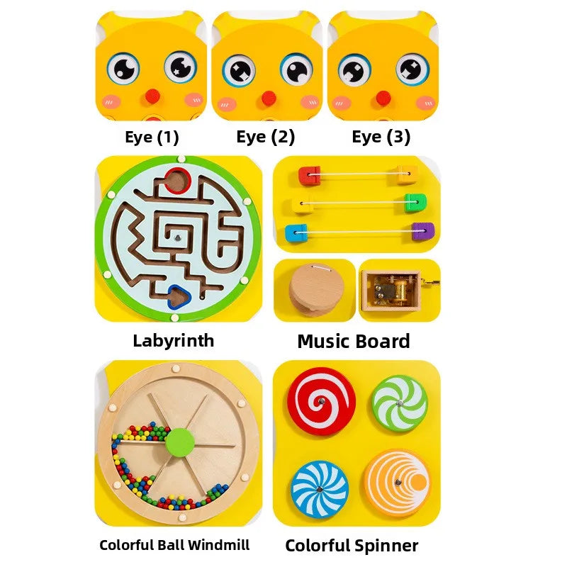 ✨ Kibo Activity Wall™ – Panel Montessori Interactivo de Pared