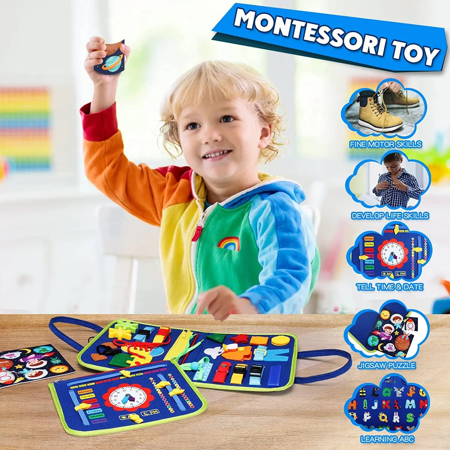 🧳 Kibo Adventure Bag™ – Libro Sensorial para Pequeños Exploradores