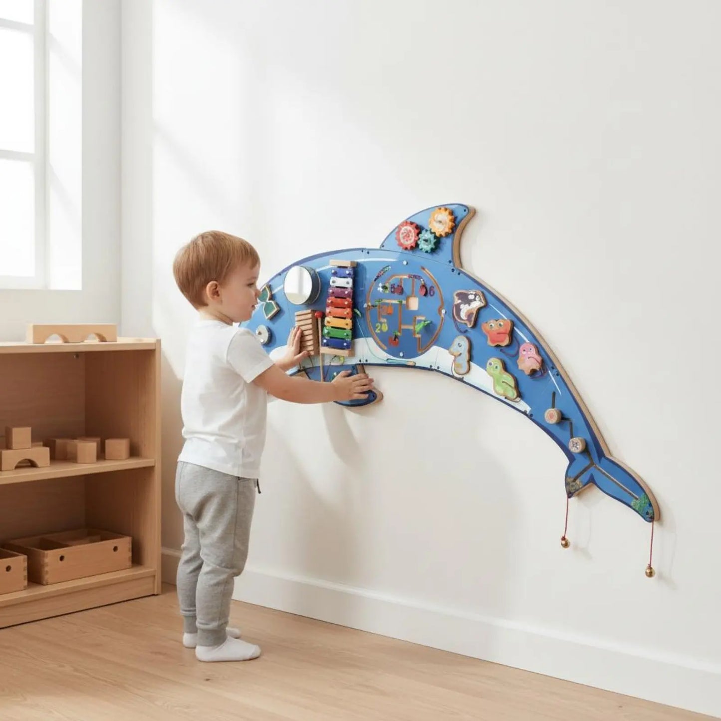 ✨ Kibo Activity Wall™ – Panel Montessori Interactivo de Pared
