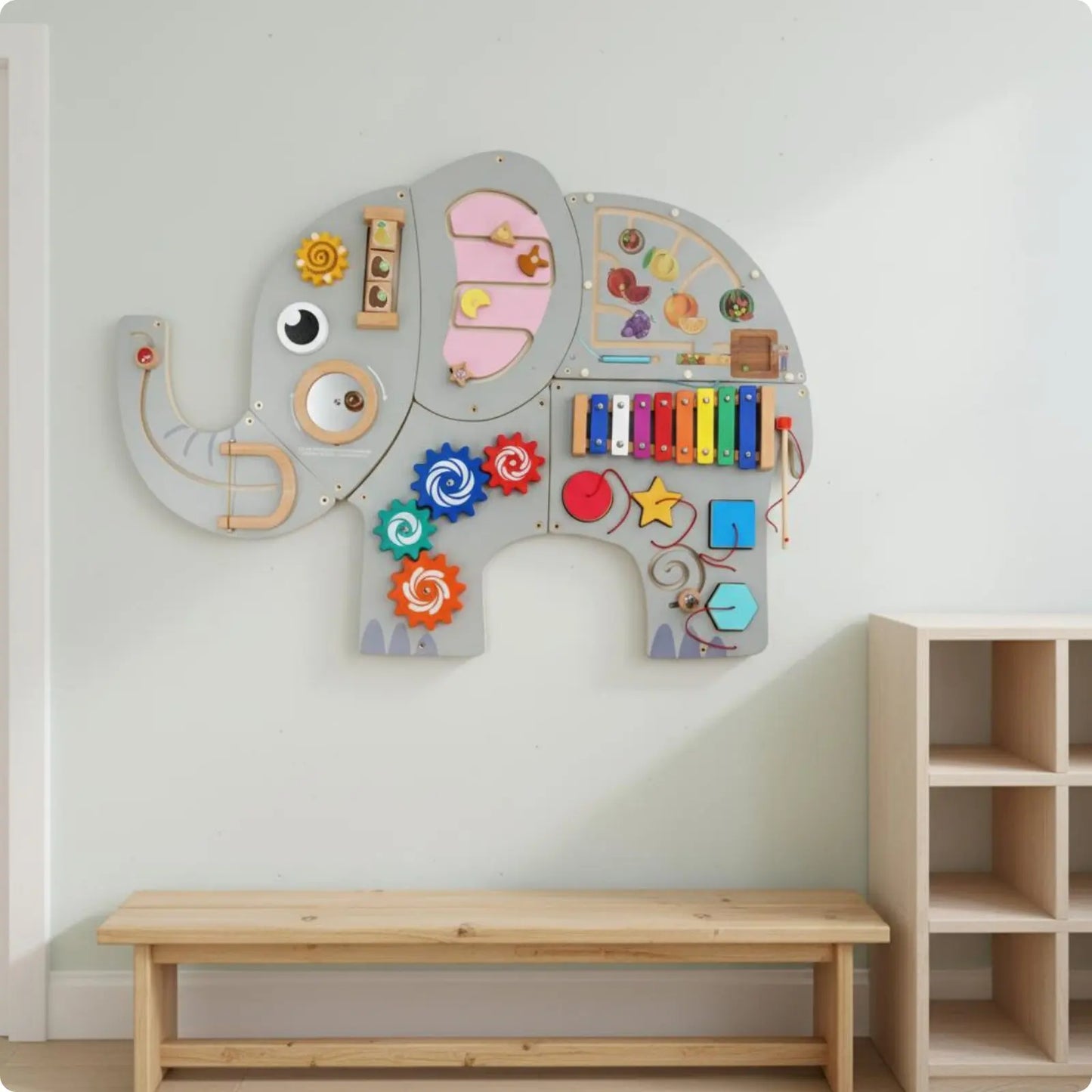 ✨ Kibo Activity Wall™ – Panel Montessori Interactivo de Pared
