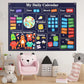 📅 Kibo Calendario™ – Tablero de Fieltro Montessori