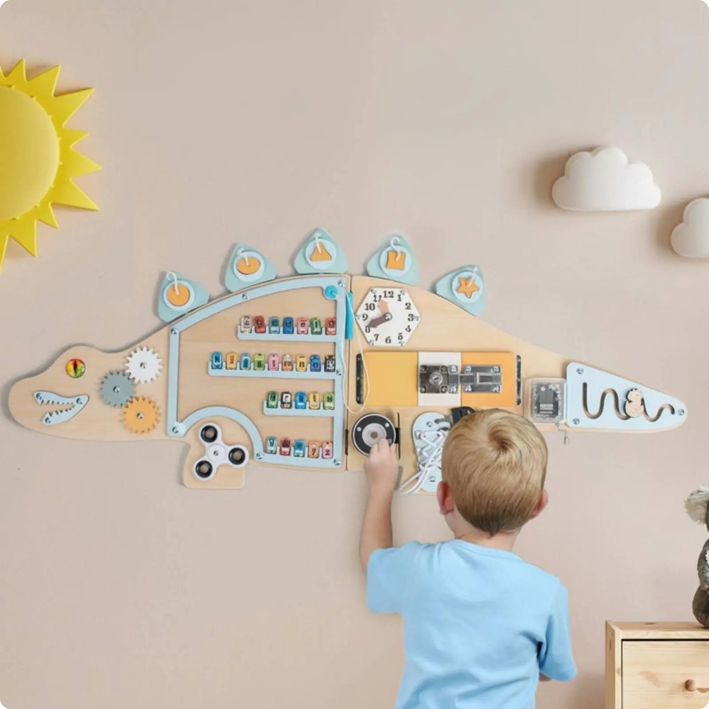 ✨ Kibo Activity Wall™ – Panel Montessori Interactivo de Pared