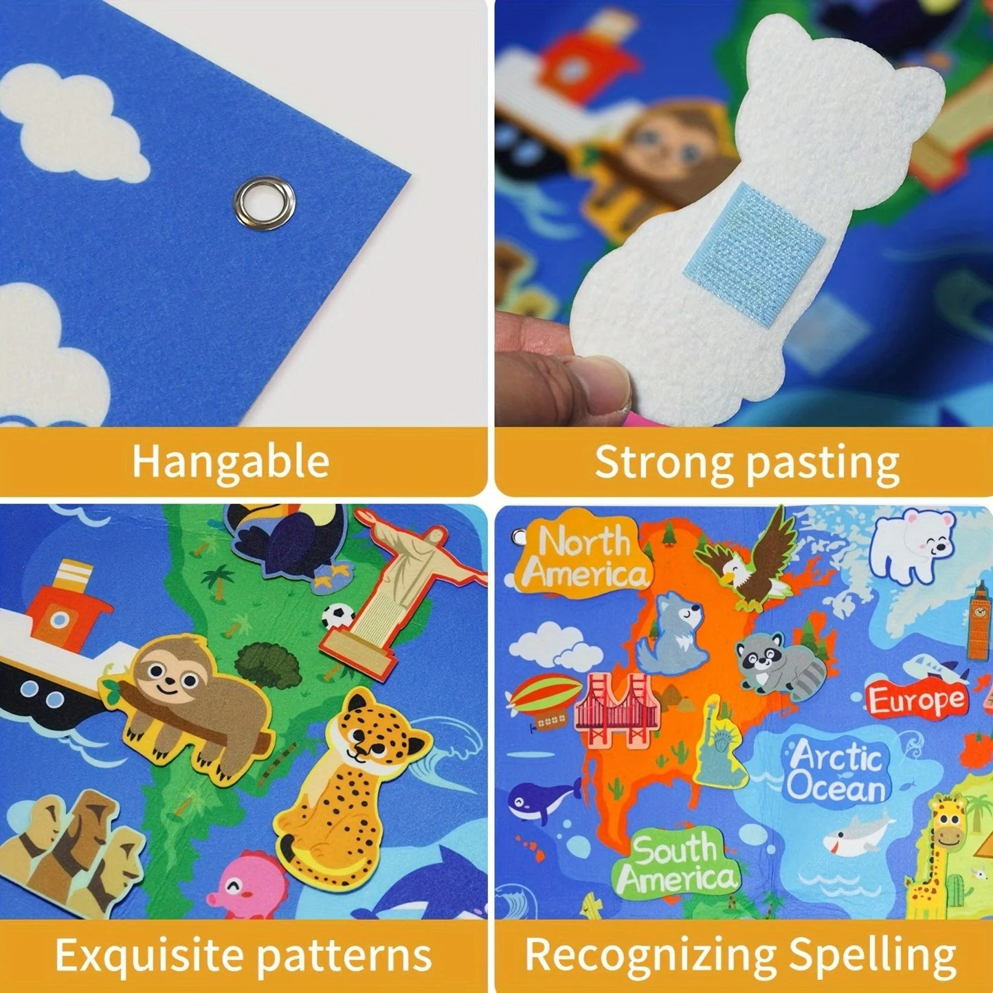 🌍 Kibo Story Board™ | Mapa Montessori de Mapa del Mundo