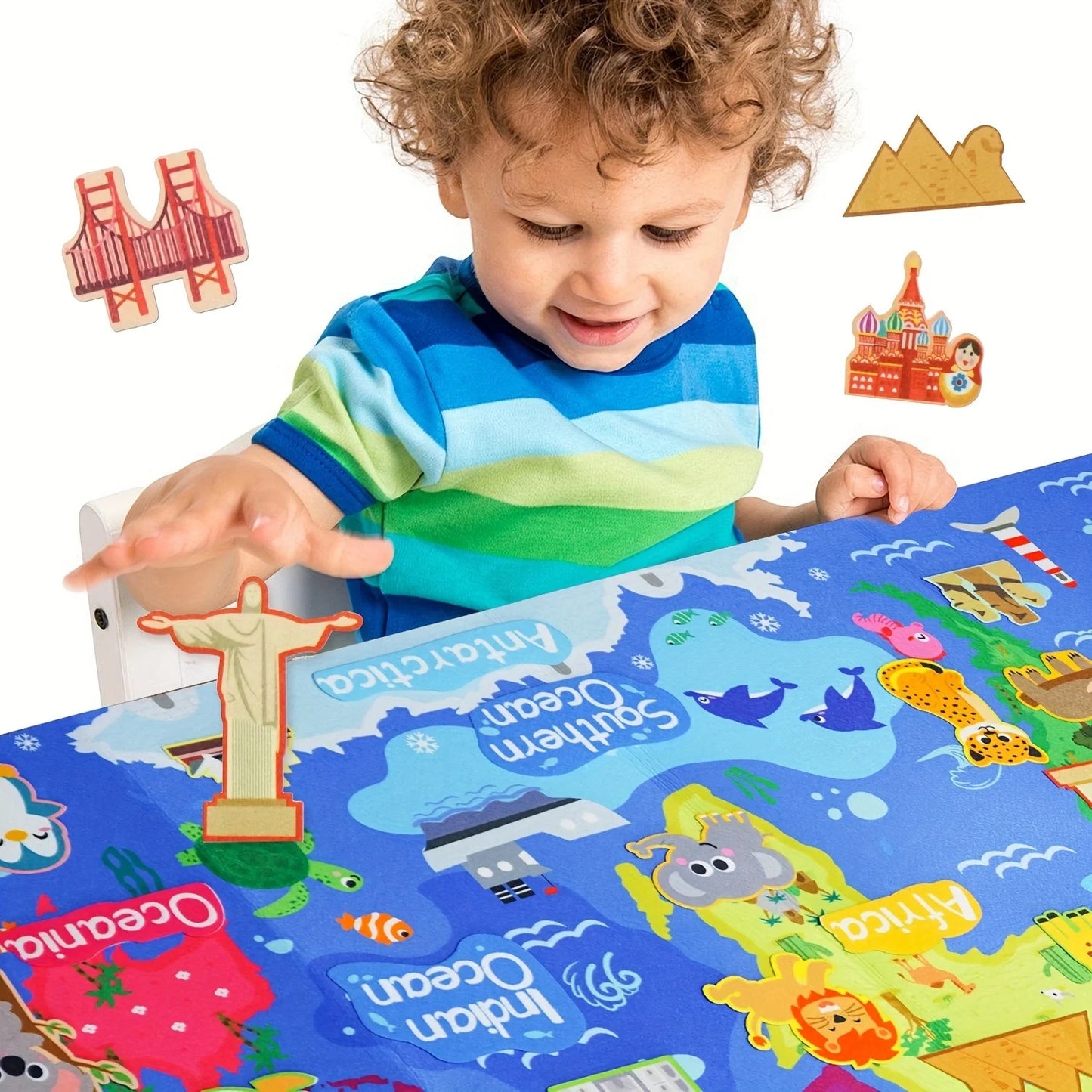 🌍 Kibo Story Board™ | Mapa Montessori de Mapa del Mundo