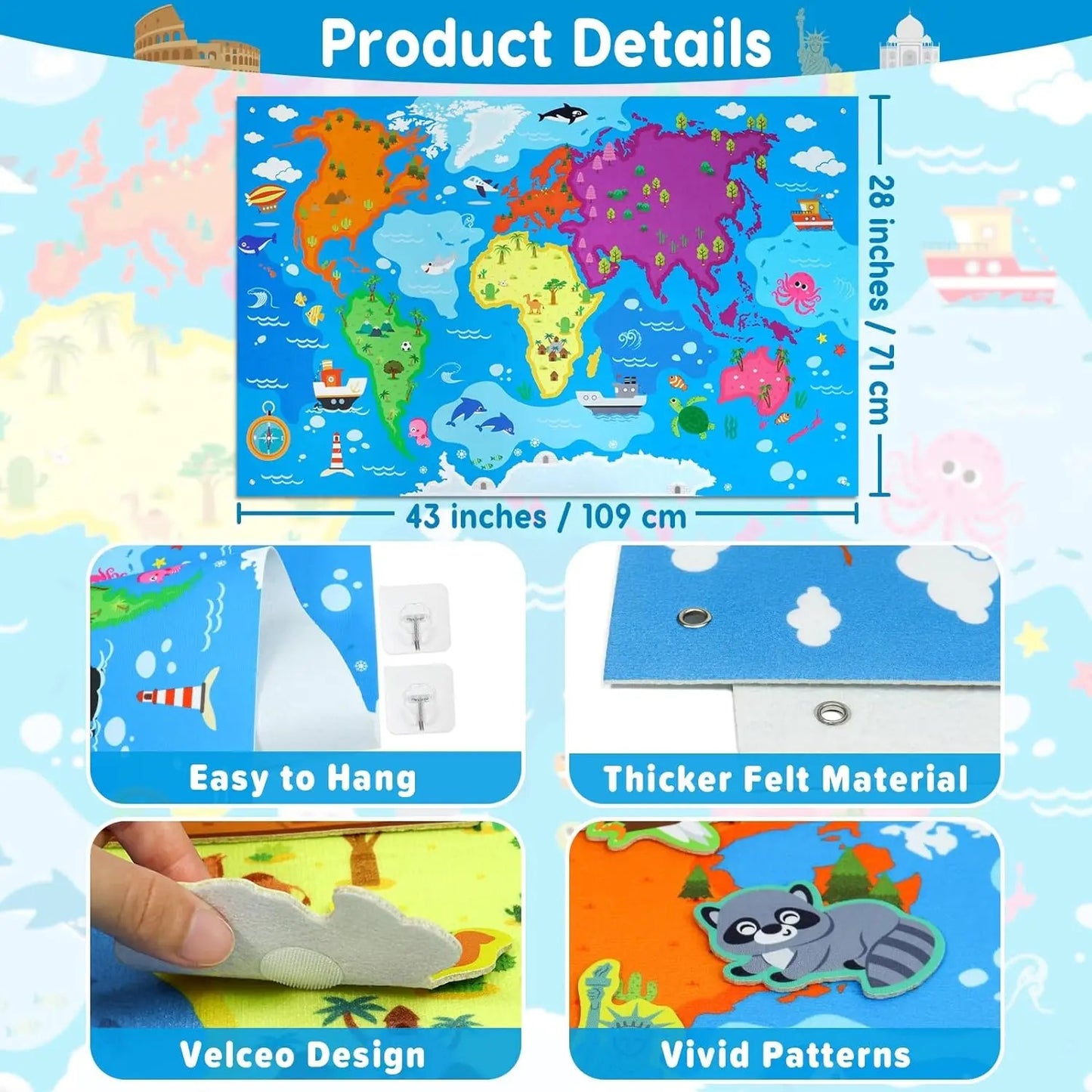 🌍 Kibo Story Board™ | Mapa Montessori de Mapa del Mundo