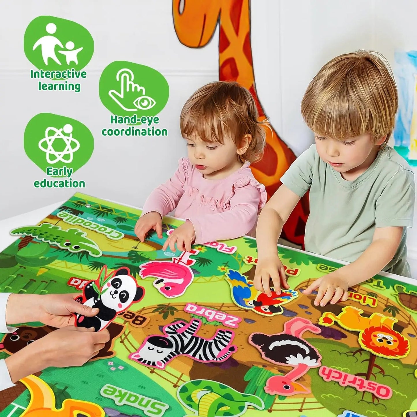 🦁 Kibo Story Board™ | Mapa Montessori de Animales del Mundo
