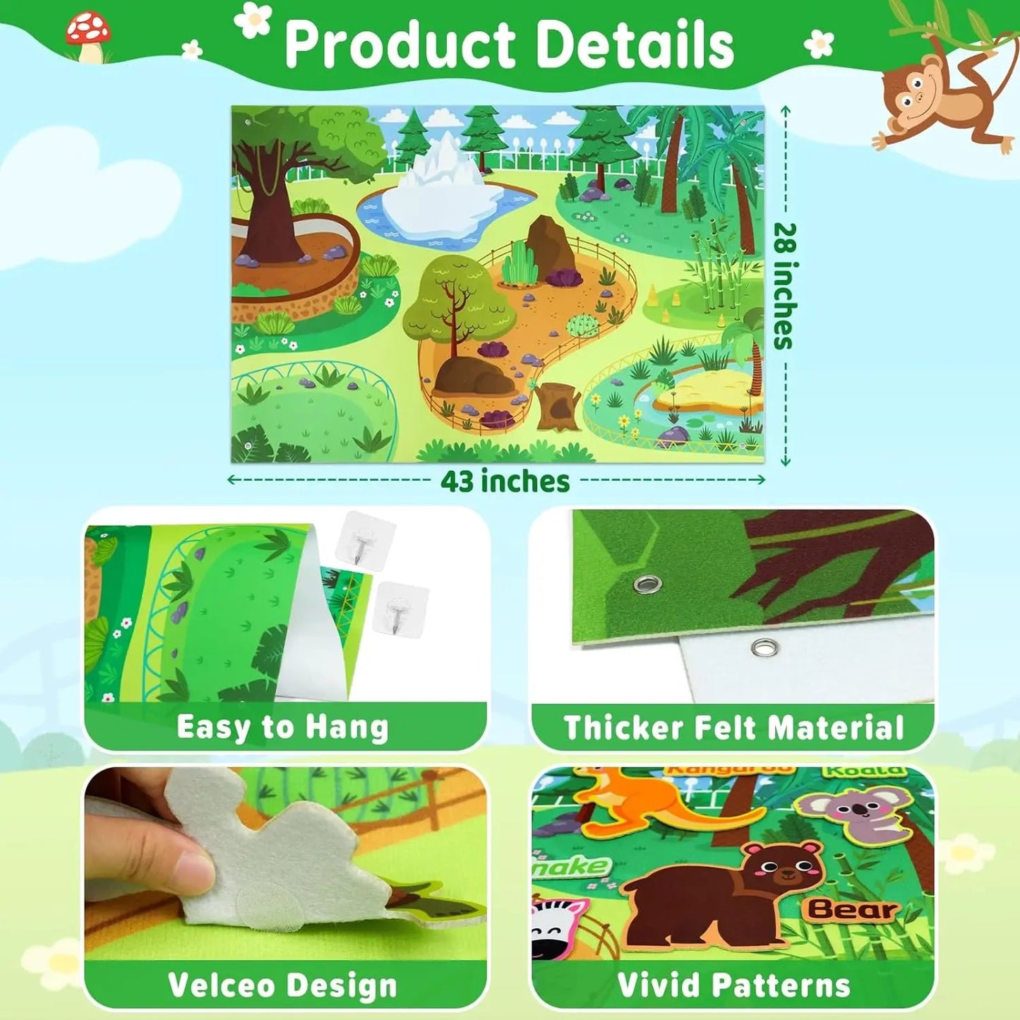 🦁 Kibo Story Board™ | Mapa Montessori de Animales del Mundo